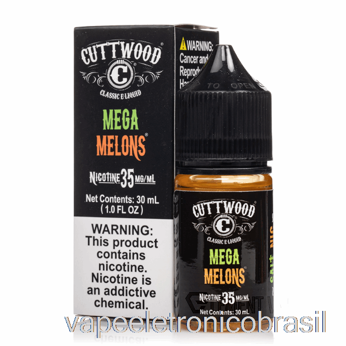 Vape Recarregável Mega Melões - Sais De Cuttwood - 30ml 35mg